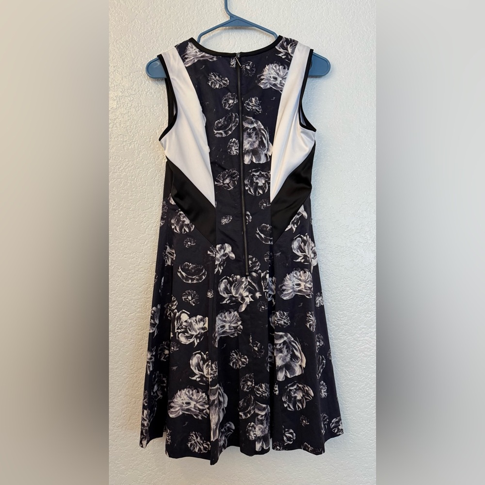 Prabal Gurung for Target Black and White A-Line Midi Dress